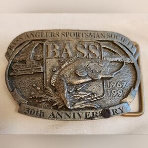 Belt Buckle, Bass Anglers Sportsman Society, 1967-1997 30th Anniversary, pre-own
